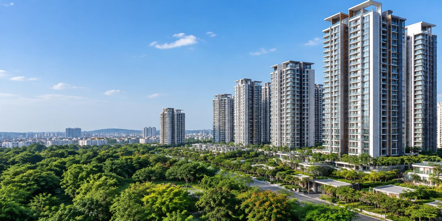 Residential skyline illustration